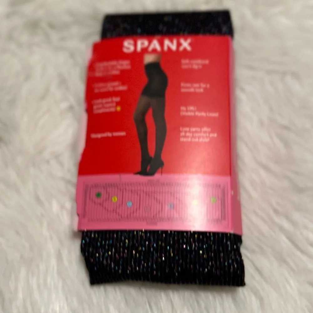 🎸SPANX🎸🔥NWT🔥Tight-End Rainbow Multi-Shine Tights—A